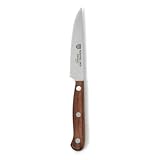 GRAeWE Steakmesser / Pizzamesser / Brotzeitmesser MADE IN SOLINGEN, mit Bubinga-Holzgriff 3-fach vernietet, superscharf durch feine 4,5 cm Saege, Klingenlaenge ca. 11,5 cm, Gesamtlaenge ca. 22 cm, durchgehende Klinge, sauber verarbeitet