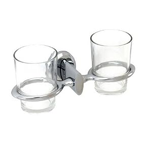 BOLTON Solid Brass Double Glass Holder by Bolton