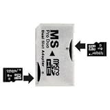TOPRAM 16GB 16G 8GB x2 microSD microSDHC Card Class 4 with Memory Stick Pro Duo Adapter - 8GTFC4x2_CR5400ADP