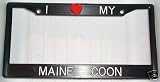 Black Plastic I Love My Maine Coon Frame