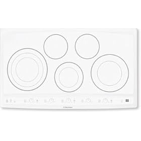 Electrolux: EW36EC55GW 36'' Smoothtop Electric Cooktop with 5 Radiant Elements, Electronic Touch Blu