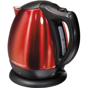Hamilton Beach Stainless Steel Red Ensemble Electric Kettle