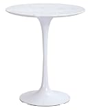 Tulip Occasional Table w Marble Top & Aluminum Base