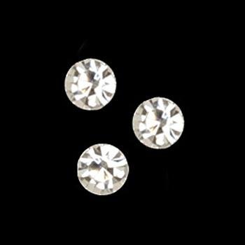 Glass Button 1 4'' Hope Rhinestone Clear By The Package