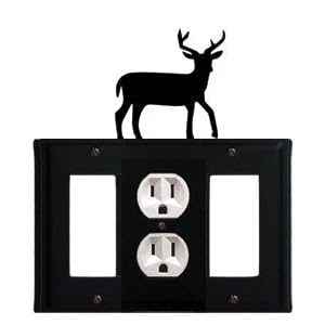 Monazite EGOG-3 Deer – GFI, Outlet, GFI Electric Cover Powder Metal Coated