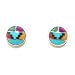 Multi-Stone Inlay Post Earring