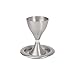 Yair Emanuel Aluminum Kiddush Cup with Modern Design and Saucer