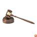 Engravable brass band gavel with sound block, walnut, 10 1/2