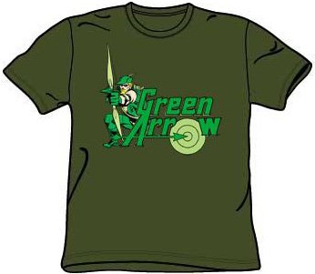  GREEN ARROW DC Comics Kids Size Superhero Youth Military Green T-shirt