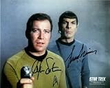 Signed Star Trek (Leonard Nimoy / William Shatner) 8x10 By Leonard Nimoy and William Shatner Photo