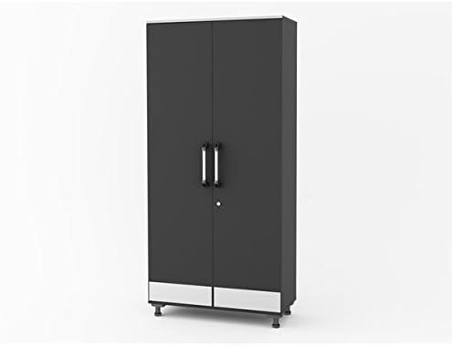 Altra SystemBuild Boss Steel Grey Tall Storage Cabinet, 76.38 H x 35.63 W x 15.75 D