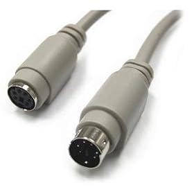 10ft PS2 MF Male Female Extension Keyboard or Mouse Cable - Beige
