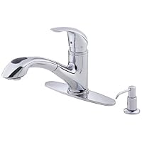 Danze D454612 Melrose Single Handle Kitchen Faucet with Side Spray and Soap and Lotion Dispenser, Chrome