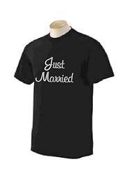 Custom embroidered Just Married t-shirt