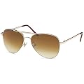 Sonnenbrille, Pilotenbrille mit Gradient-Verlaufsgl�sern messing gold Rahmen Fliegerbrille + Brillenbeutel Sonnenbrillen 2012