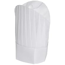 San Jamar CHR12 Deluxe Viscose Non-Woven Flair Style Disposable Chef Hat, 12" Height (pack of 50)