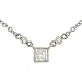 Princess Diamond Pendant with Accents on Chain .33cttw