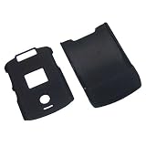 Motorola V3xx RAZR Crystal Protective Case Rubberized (Black) - Image Brand