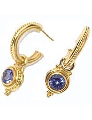14k Triple A Tanzanite Interchangeable Charm Earrings (1.60 cts.tw.)