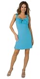 Flirty Evening Cocktail Dress with Cute Knotted Keyhole Front and Tie from Hot Fash Dresses - DANIELLE Turquoise