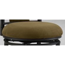 Hillsdale Cierra 30-Inch Swivel Bar Stool, Black Finish with Bear Faux-Suede Fabric