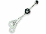 Playboy Handcuff Belly Ring