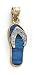 14k Two-Tone Blue Opal Flip-Flop Diamond Accent Pendant - JewelryWeb