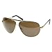 zeroUV Oversized Aviator Sunglasses for Men and Women, UV400 Protected 80s Style Large Aviators 70mm (Gold/Brown)