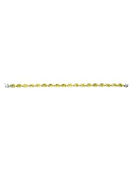 14K White Gold Oval Shaped Citrine Tennis Bracelet