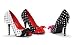 Penthouse Women's Paige Peep Toe Pump,Black/Fuchsia,6 M US