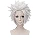 Ursula Wig | Qaccf Anime Short Layered Halloween Party White Grey Hair Halloween Wig