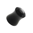 Glass Black Faceted Plugs - 0G - Sold as a Pair