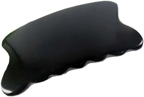 Gua Sha Scraping Massage Tool + Ultra Smooth Edge + 100% Hand Made Buffalo Horn Guasha Board - Highest Quality + GREAT Tools for Graston SPA Acupuncture Therapy Trigger Point Treatment on Face