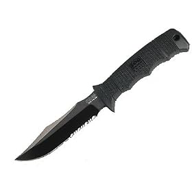 SOG Specialty Knives and Tools E37T-N SEAL Pup Elite, Black TiNi by Sog