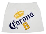 Corona Crown Print Ladies White Knit Short Skirt