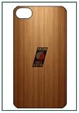 Portland Trail Blazers NBA Team Logo Wood Floor Pattern iPhone 4 iPhone4 Black Designer Hard Case Cover