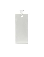 Rectangular Italian Sterling Silver Military Dog Tag Pendant 1.8"