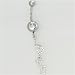 Gem Navel Barbell with Love Dangle - ABJM-11: 14g 3/8