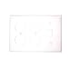 Leviton 80747-W 3-Gang 1-Toggle 2-Duplex Device Combination Wallplate, Thermoplastic Nylon, Device Mount, White