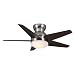 Casablanca C35G45H Isotope Brushed Nickel Flush Mount 44" Ceiling Fan with Light & Remote Ctrl