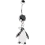 Midnight Gem SNOW PENGUIN Dangle Belly Ring