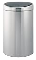 Poubelle Touch bin 40 litres, inox matt