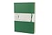 Moleskine Volant Notebook (Set of 2), Extra Large, Ruled, Emerald Green, Oxide Green, Soft Cover (7.5 x 10)