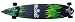 Krown Green Flame Complete Longboard Skateboard