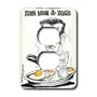 Londons Times Funny Panel Hollywood Cartoons - Kevin Bacon And Eggs - Light Switch Covers - 2 plug outlet cover