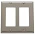 Baldwin 4741.150.CD Classic Square Beveled Edge Double GFCI Switch Plate, Satin Nickel
