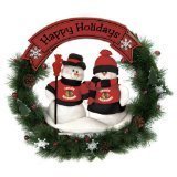 Chicago Blackhawks Team Snowman Wreath