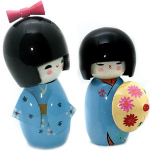 Japanese Kokeshi Doll II (Pair)