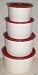 Tupperware One Touch Topper Canister Set Passion Red