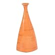 Handmade Terracotta Vase with Spun Bamboo Finish - Brushed Salmon Gloss